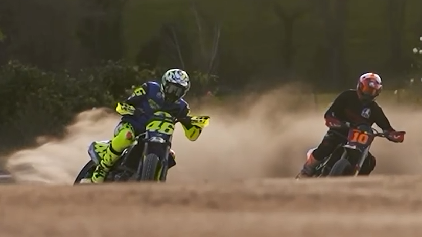 Valentino Rossi, Luca Marini, 2025 100km dei Campioni. Credit: Instagram/Valentino Rossi..